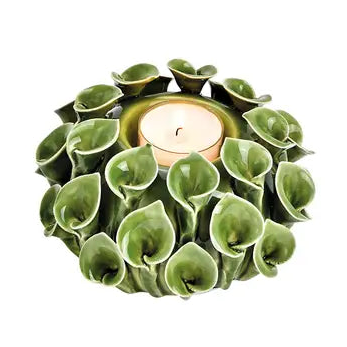 Blomma ljushållare för kronljus & värmeljus