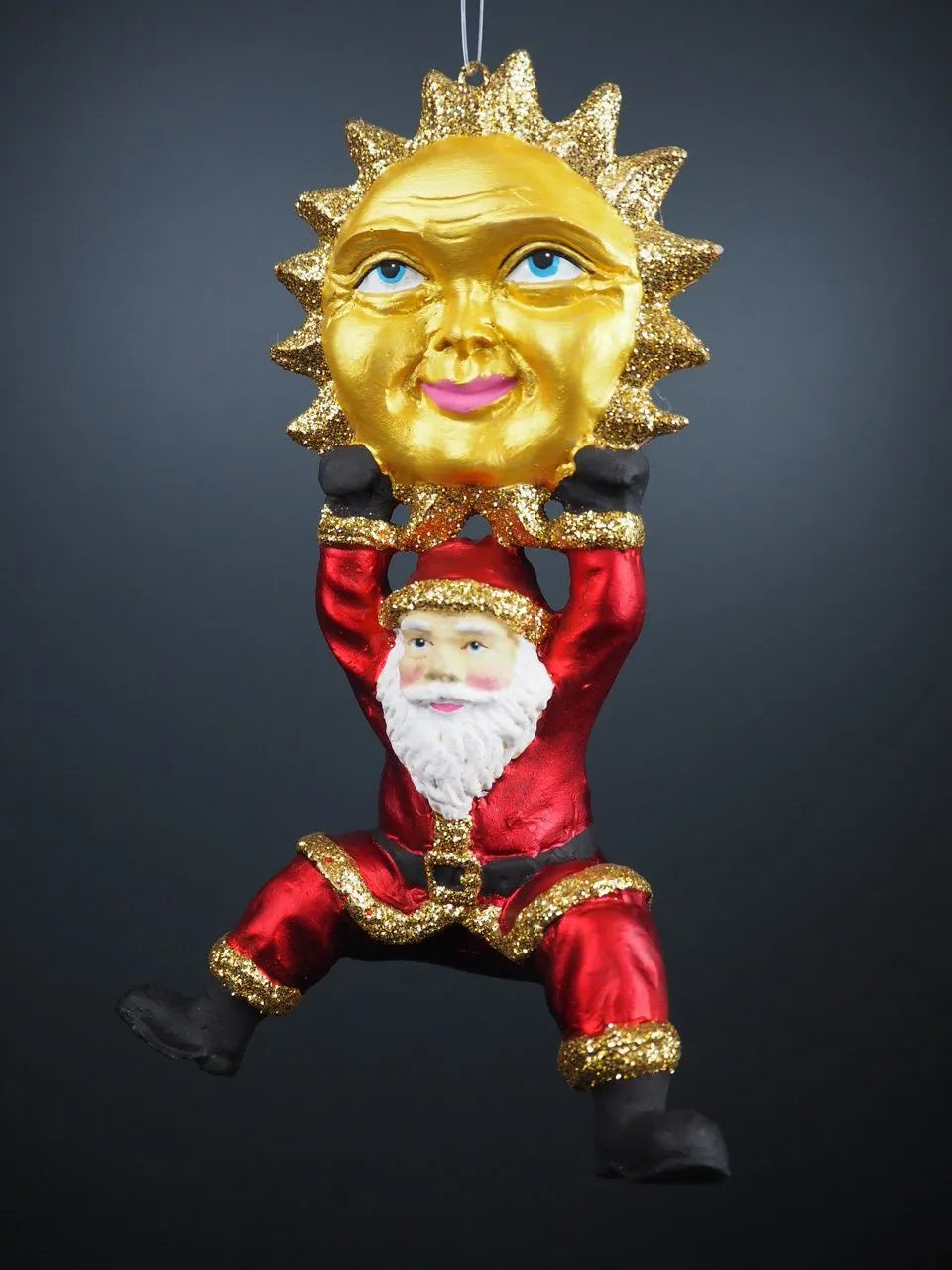 Santa w/sun red/gold