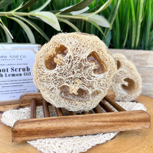 Loofah Fotpeeling Tvålbar | Djup Exfoliering: Pepparmynta