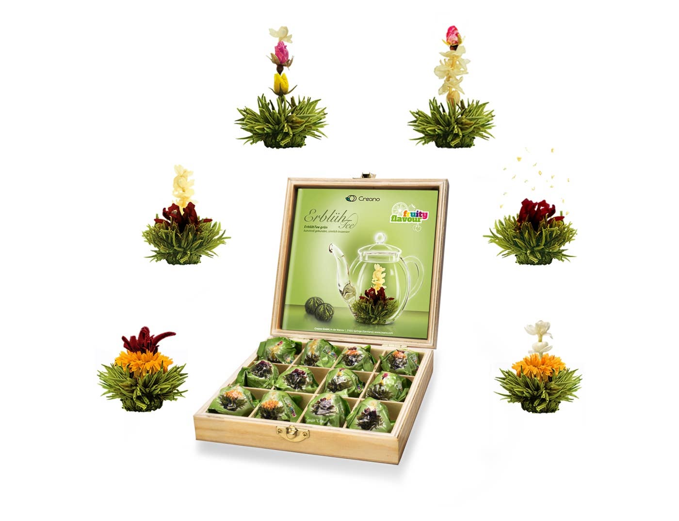 Creano Te Blommor Mix 12 blommande gröna teer