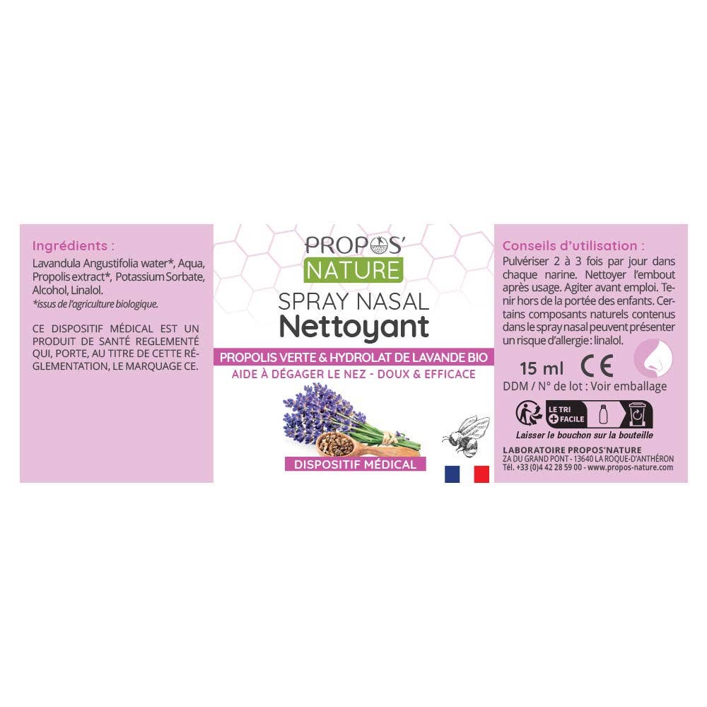 Propolis & Lavendel Ekologisk Nässpray Lugnar Torr & irriterad näsa