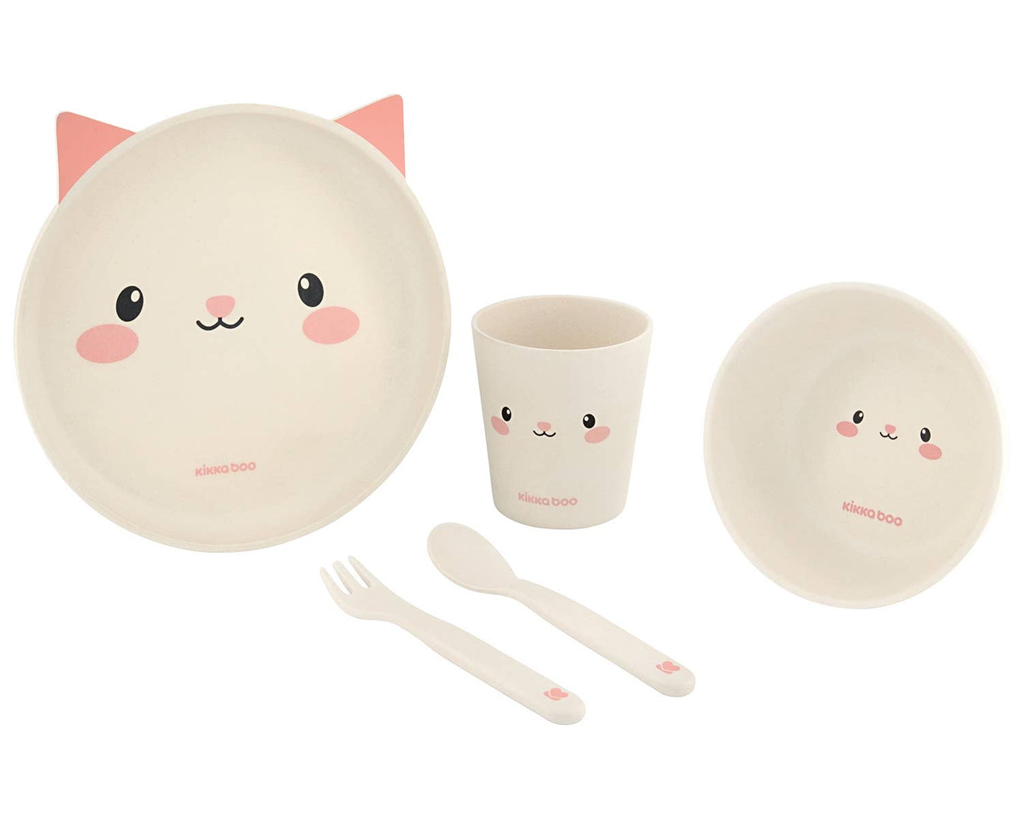 Bordsservis Bambuset Katt Rosa