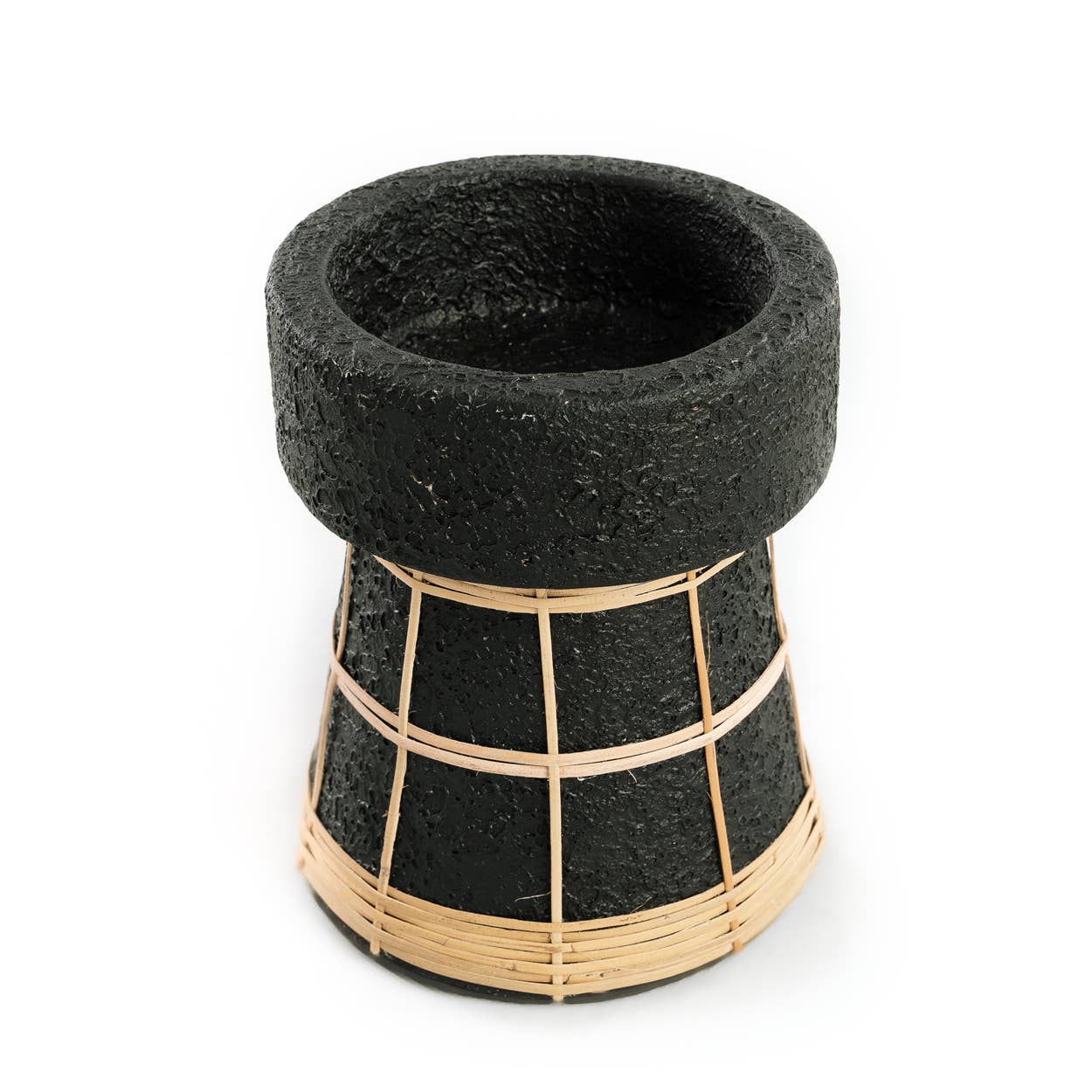 Den Serene Ljusstake - Svart Naturlig - M