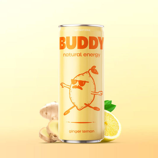BUDDY Focus & Energy Citron & Ingefära | 3-pack