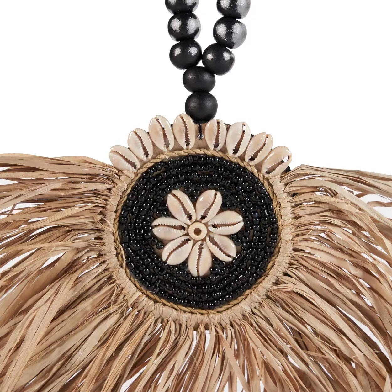 Raffia Mahkota Tofs - Naturlig Svart