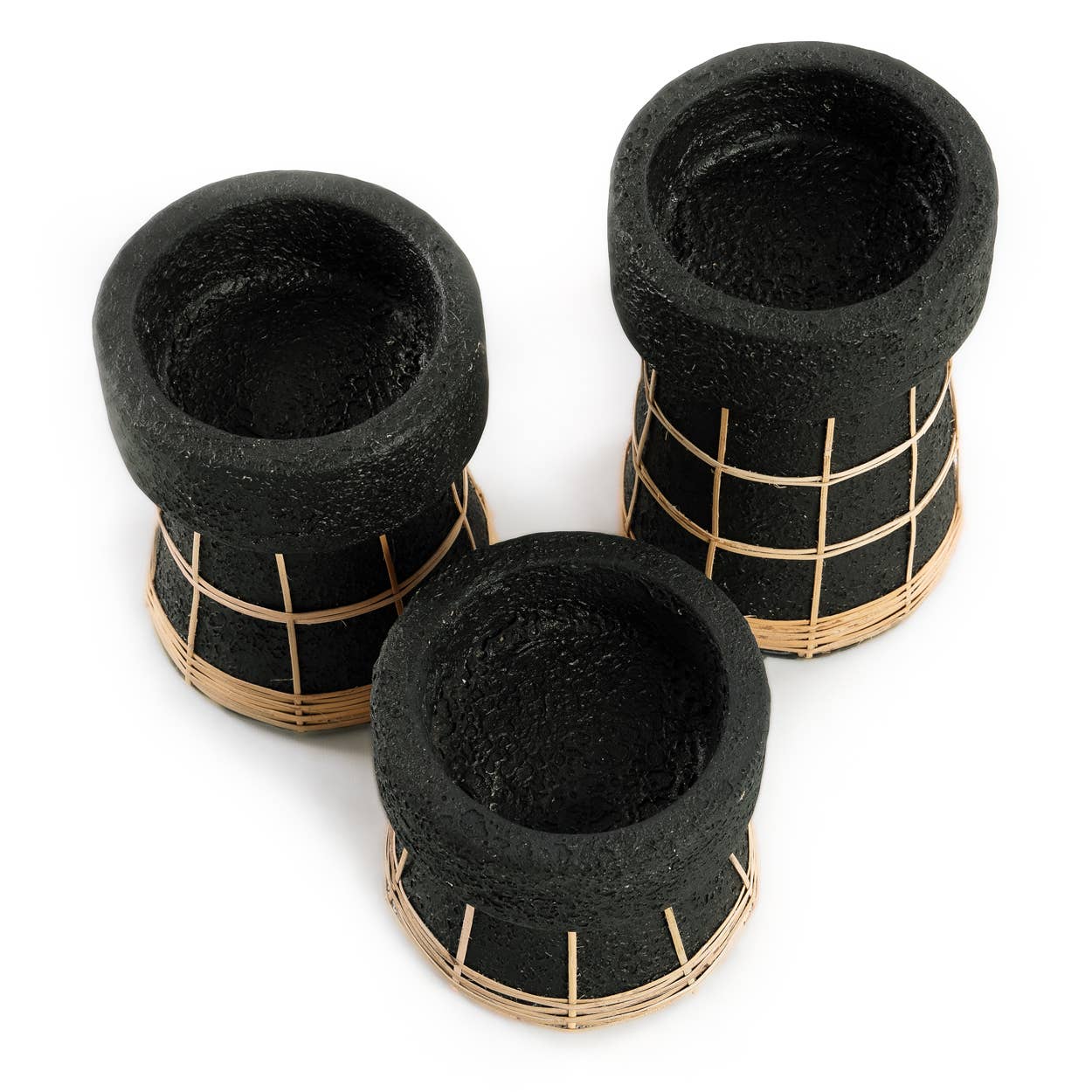 Den Serene Ljusstake - Svart Naturlig - S