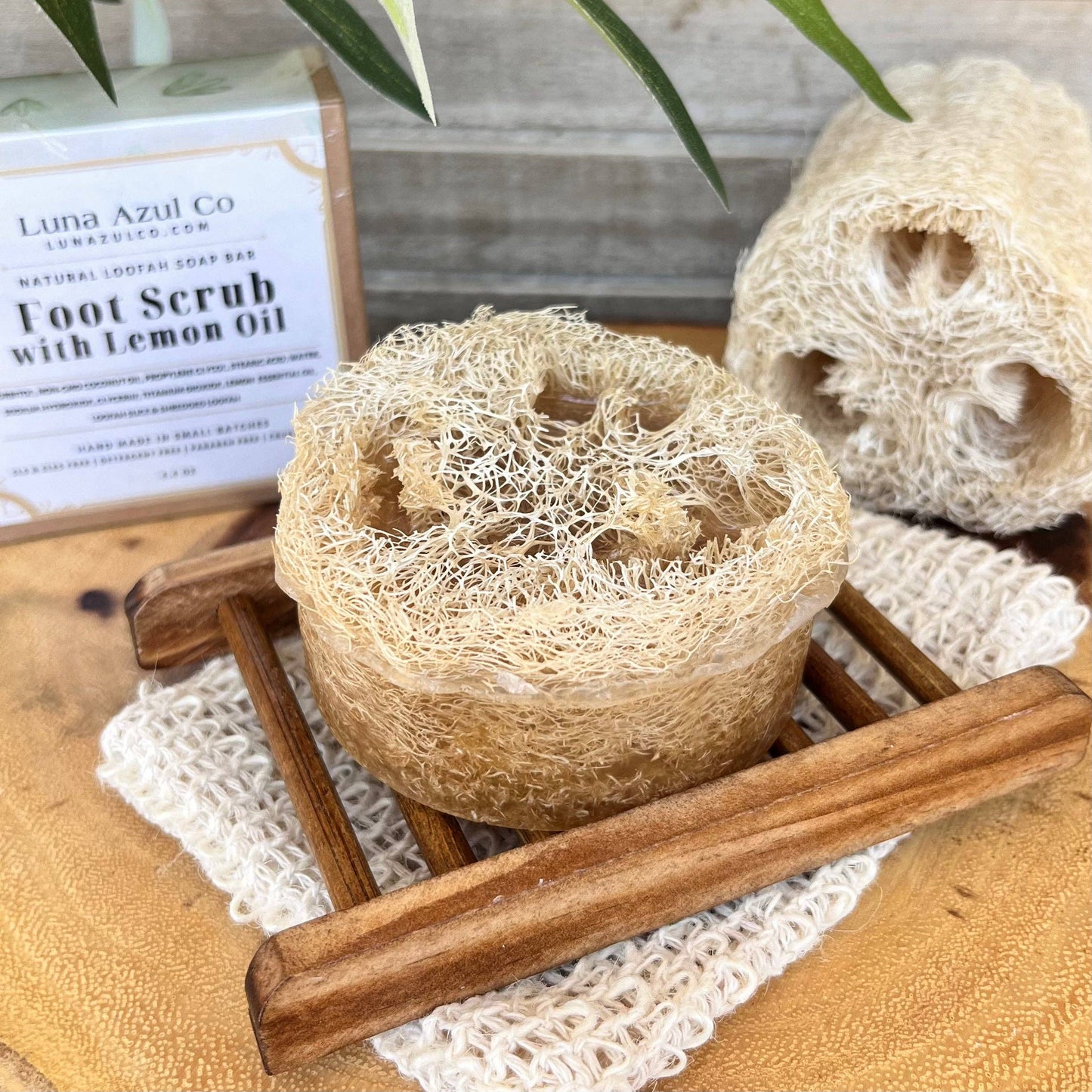Loofah Fotpeeling S Tvålbar | Djup Exfoliering: Citron