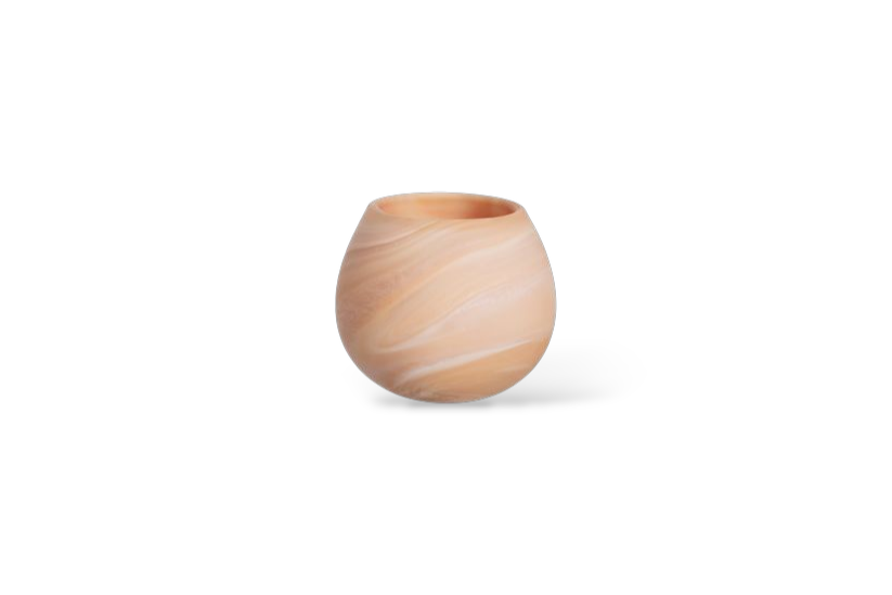 SWIRL Glas Votive – Peach