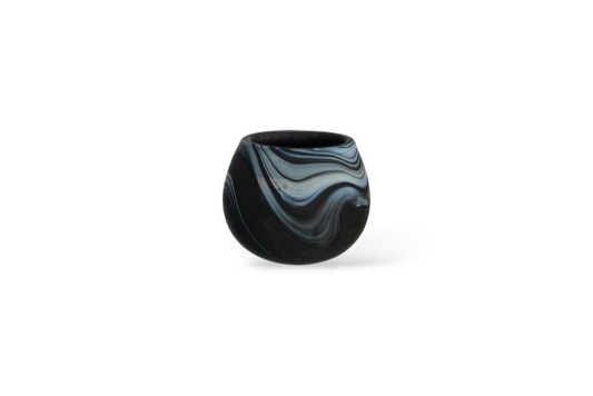 SWIRL Glas Votive – Svart/Brun
