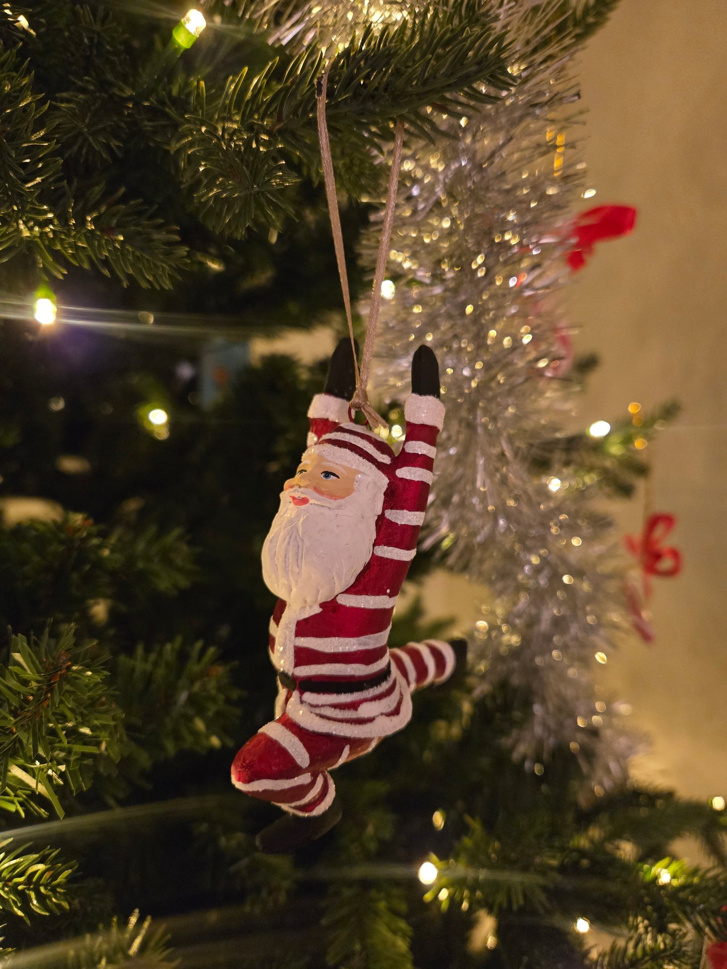 Yoga Santa Red Striped