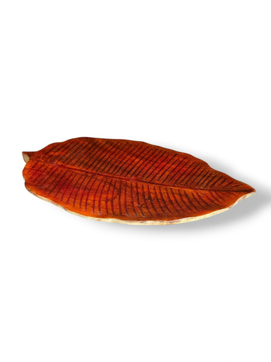 Lövfat i mangoträ orange