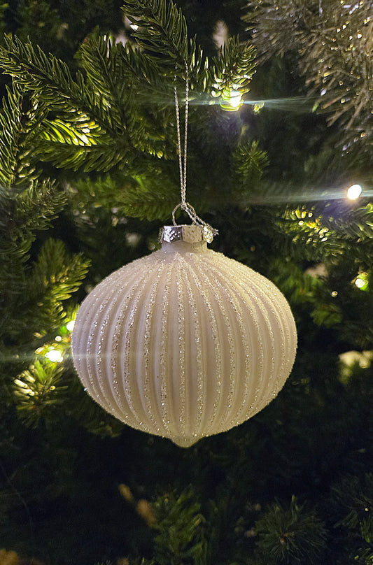 Julkula New York vit ränder 10cm