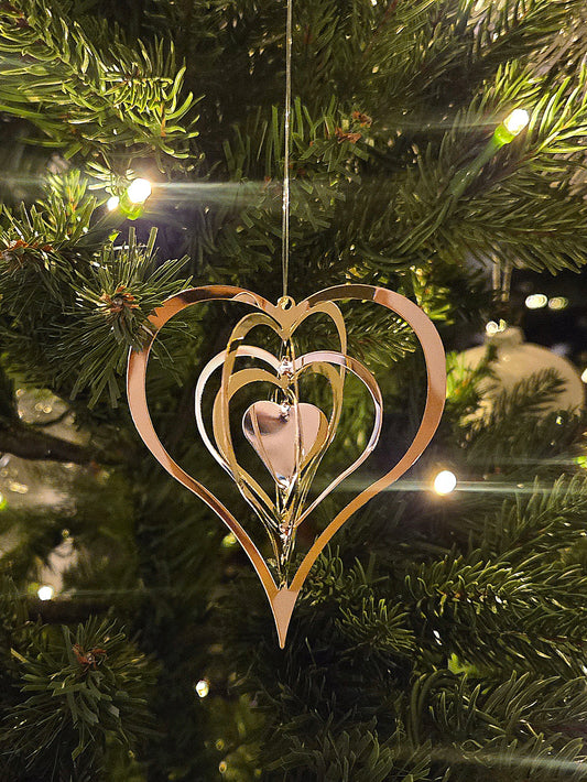 Metall hjärta 3D