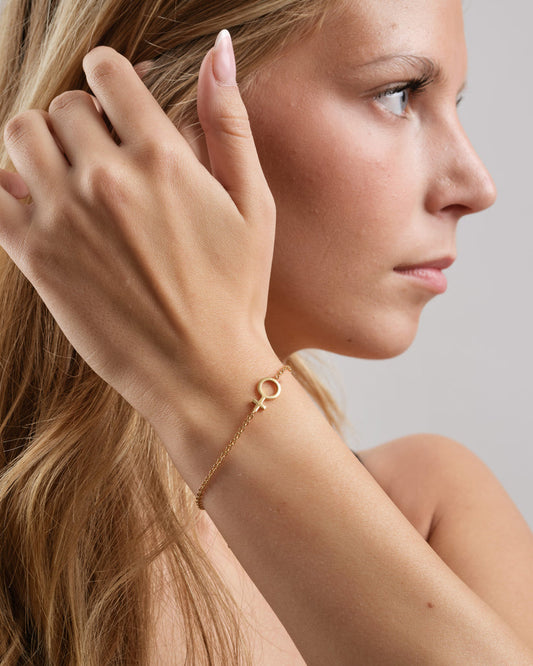 She Armband Kedja Rödguld