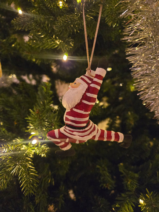 Yoga Santa Red Striped