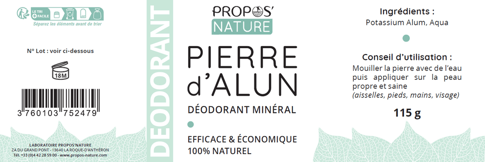 Deodorant Stick Alunsten - 100% Naturlig
