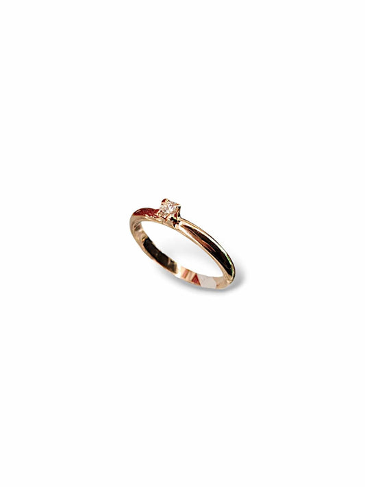 Sweeten 0,06ct Ring Roséguld